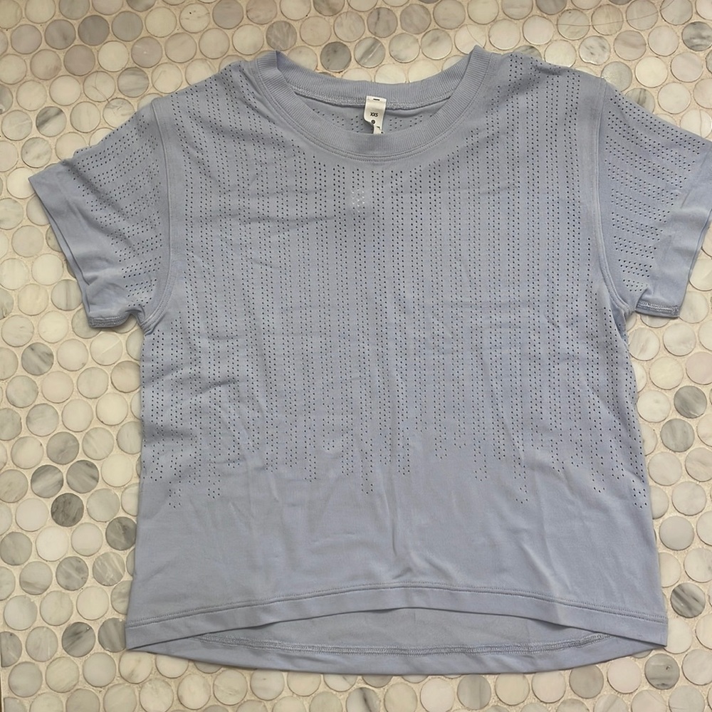 Pastel Blue Lululemon shirt Size XXS